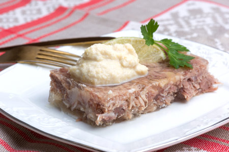 Russian aspic is a traditional winter dish