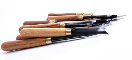 set of sharp chisels for woodcarving