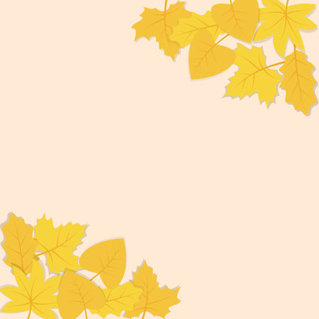 Autumn background with yellow maple leaves. Vector Illustration EPS10のイラスト素材