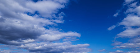 background with beautiful blue sky clouds and sun