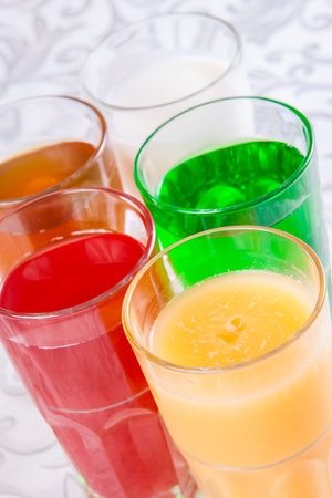 Soft drinks in a glassの写真素材