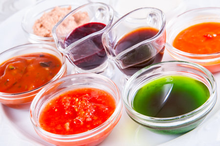 Different type of saucesの写真素材