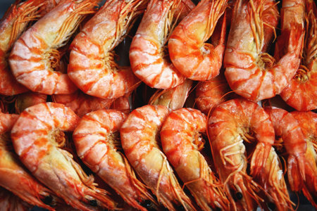 Shrimp, and more, background,  cooking