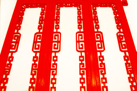 Decoration, sculpture, red, box, wood, patternの写真素材