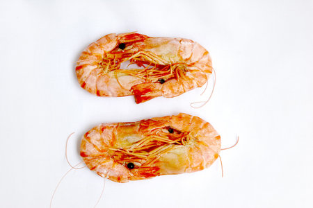 Shrimp, prawns, restaurant, restaurants, redの写真素材