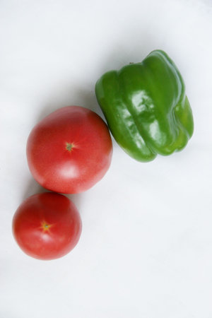 Vegetables, green pepper, tomatoの写真素材