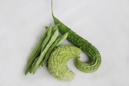 Vegetables, green beans, bitter gourd