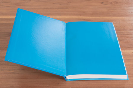 Open cover of album.の写真素材