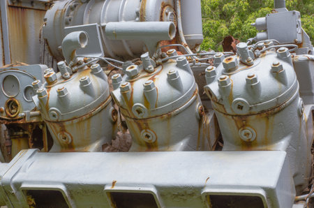 Old machine used in mining industrial.