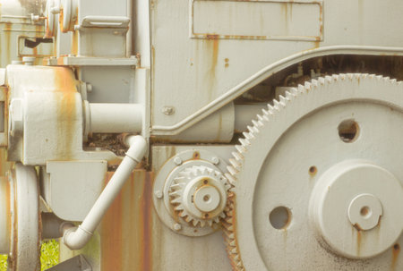 Old machine used in heavy industry.