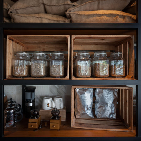 Bangkok, Thailand - August 29, 2015: Decoration at STARBUCKS Coffee shop, Starbucks is the largest coffeehouse company in the world with 18,887 storesのeditorial素材