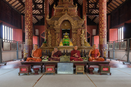 Phra Buddha Si Hing, one of most famous Buddha in Thailand, Wat Phra Sing, Chiang Mai, Thailandのeditorial素材