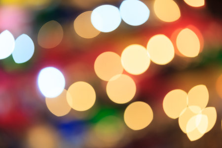 Abstract Light circular bokeh background.の写真素材