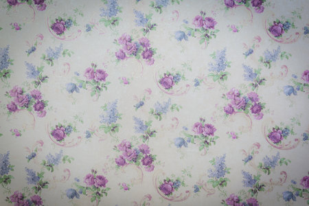 Flowers backdrop pattern on wall background texture.の写真素材