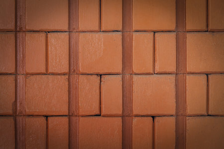 Vignette image of Concrete Cement Brick Wall Background Texture.の写真素材