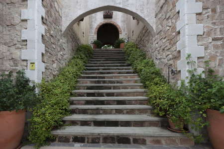 Antique stone Stairway.の写真素材
