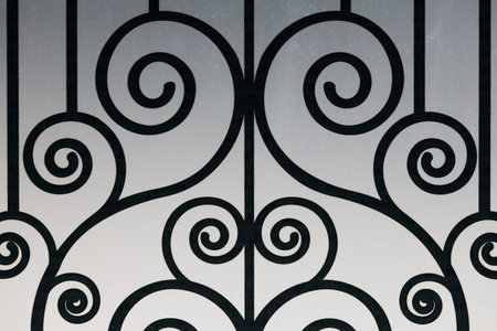 Design pattern texture on FROSTED GLASS wall.の写真素材