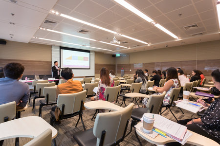 Bangkok, Thailand - October 15, 2015: Peoples participating the business training in conference...