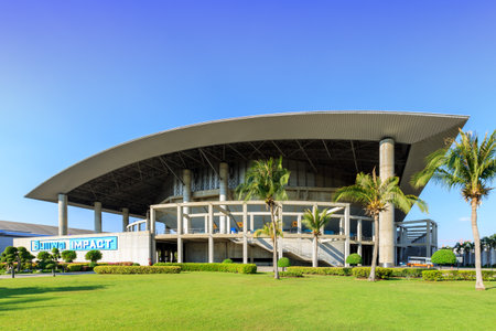 Nonthaburi, Thailand - December 29, 2015: IMPACT Muang Thong Thani is a complex consisting of an arena, convention centre and exhibition hall in suburban Bangkok, Thailand.のeditorial素材