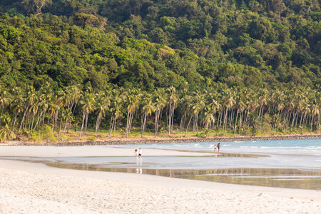 Beautiful white sand beach at Koh Kood or Koh Kut in Trat, Thailand.の写真素材
