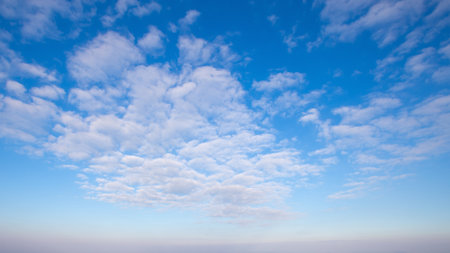 The vast blue sky and clouds sky background.の写真素材