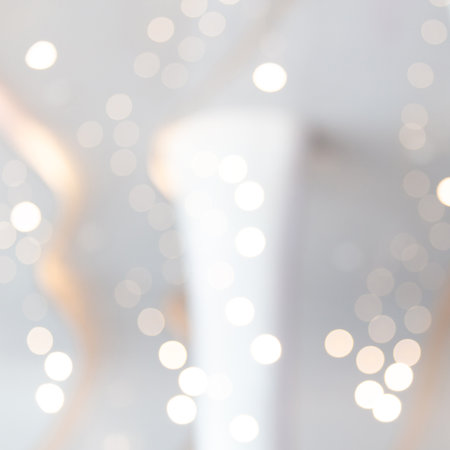 Abstract blurred with light bokeh modern business interior office building.の写真素材