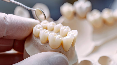 processing and correction of the dental crown. laboratory.の素材