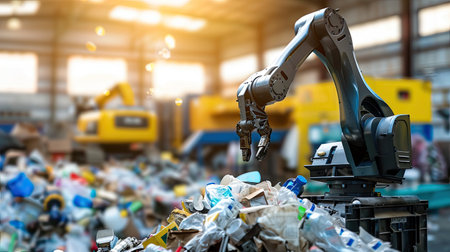 Parsing waste for longevity with robotic arms that are automated for reuse and space, Generative AI.の素材