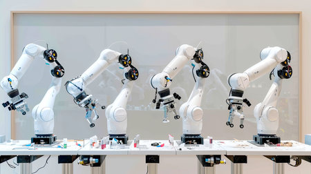 Parsing waste for longevity with robotic arms that are automated for reuse and space, Generative AI.の素材