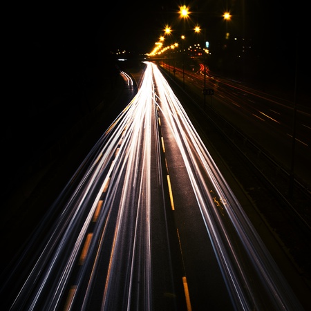 Night roadの写真素材