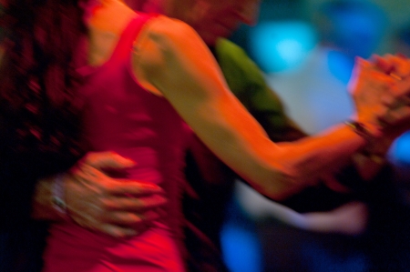 Tango scene in a milonga, Buenos Aires , Argentinaの写真素材
