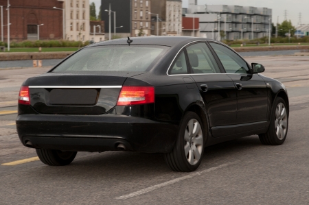 black car from backの写真素材
