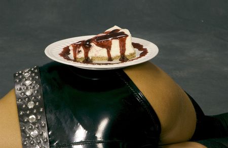 Cheesecake on sexy assの写真素材