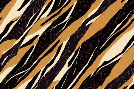 Seamless animal skin fashion patterns. Spotted and striped abstractの素材