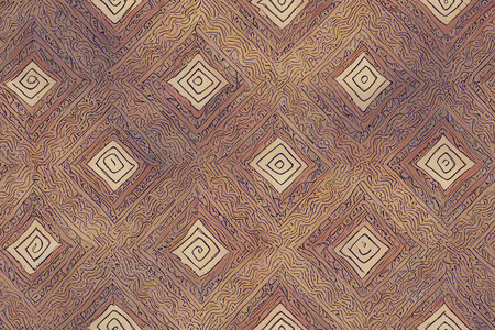 multi colored decorated hand drawn rendered traced allover ornamental all over base background repeat pattern geometrical texture border ethnic tribal creative designの素材