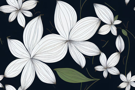 Classic Popular Flower Seamless pattern background For easy making seamless pattern use it for filling any contoursの素材
