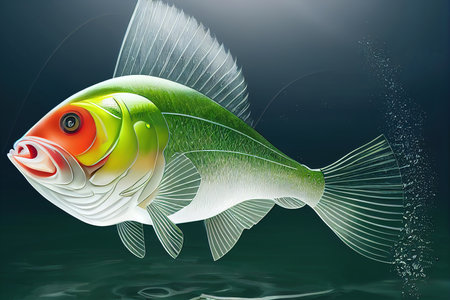 Bass Fishing , Unique and Fresh Bass fish jumpingの素材