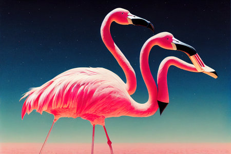 Astronaut Sitting on a Flamingo Summerの素材