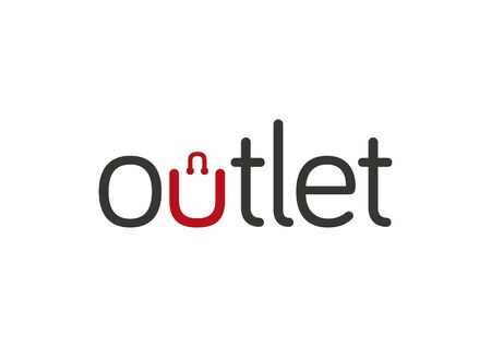 Outlet sale bag black red promotion storeのイラスト素材