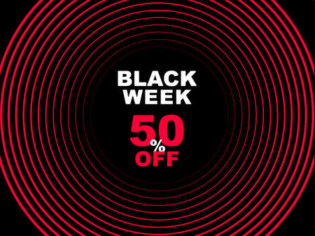 Black Week Sale Circle Pink Shop Shopping Offのイラスト素材