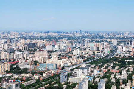 aero view of beijingの写真素材