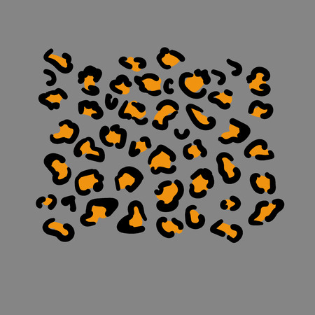 Leopard skin print of spot, stains. Set of splash
