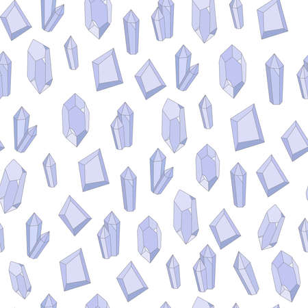 Boho Witch and Magic pattern with crystalのイラスト素材