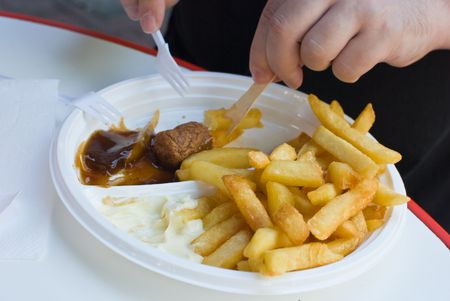 fried potatoes on plate