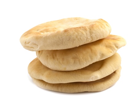 Pita bread isolated on white