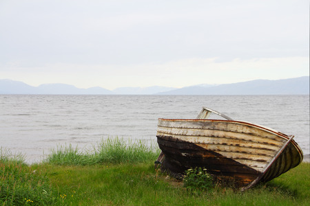 Old fishing boatの写真素材