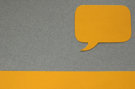 One paper dialog box on gray background with blank empty copy spaceの写真素材