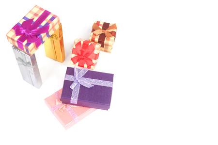 Colorful Gift boxes isolated on white background