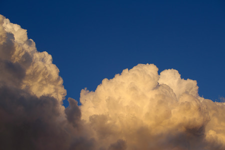 Dramatic and colorful beautiful cloudy sunset sky