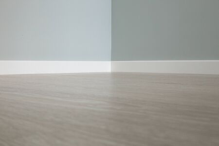 Empty wall and floor corner backgroundの写真素材
